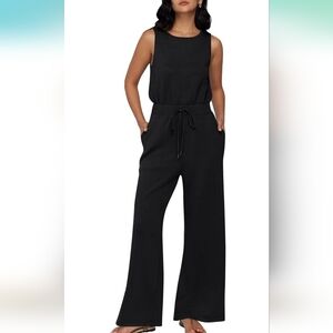 Automet Sleeveless Jumpsuit Black Sz M New with Defect